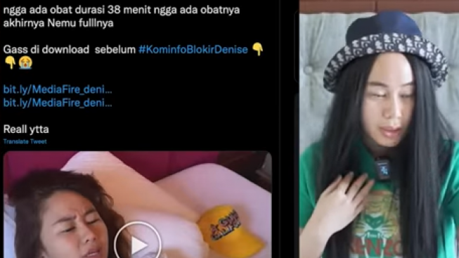 Video syur Denise Chariesta tersebar di dunia maya dan trending di twitter, disebutkan karena ulah RD (Youtube Denise Chariesta)